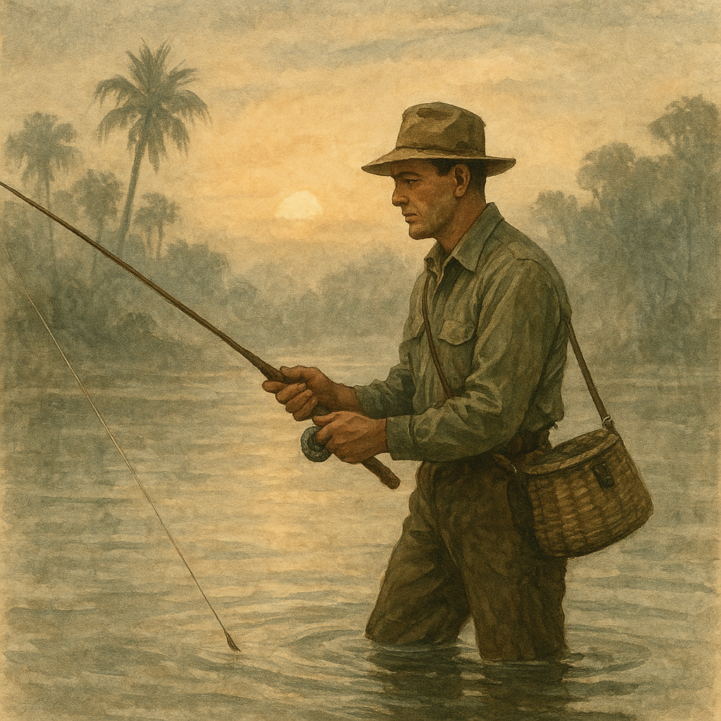 Snook, Redfish in the Ten Thousand Islands: A Saltwater Test — vintage illustration inspired by Everglades City / Ten Thousand Islands in Florida fishing for snook, redfish